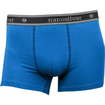Boxerky NANO SILVER Boxerky s gumou bez zadního švu královská modrá - L