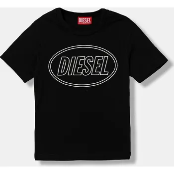 Chlapecké tričko Dětské bavlněné tričko Diesel TCIRCLE OVER T-SHIRT J02582.0GRAI černá 99X, vel. 132