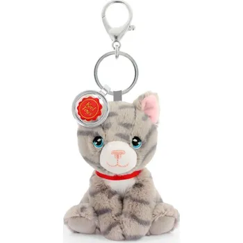 Doplněk pro panenku Keeleco Přívěsek na Tašku Šedá Kočka 12 cm