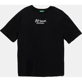 Dětské bavlněné tričko United Colors of Benetton 3SLUC10P8.G.Seasonal černá 99X, vel. 122