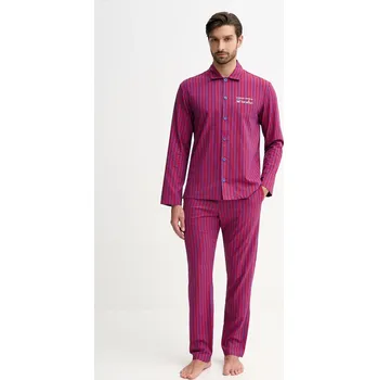 Dámské noční prádlo Bavlněné pyžamo United Colors of Benetton x Stranger Things 4QFZ4P02Z fialová 44X, vel. S