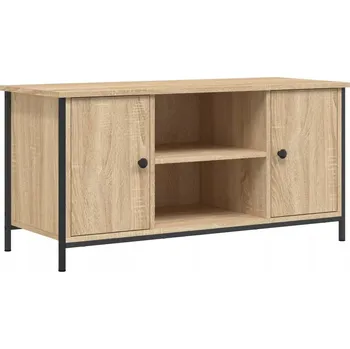 Televizní stolek TV stolek dub sonoma 100 x 40 x 50 cm s železnýma nohama