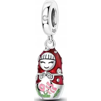 Přívěsek Přívěsky matrjoška stříbro korálky přívěsek vyrobený ze stříbrných korálků pro panenky stříbro 925