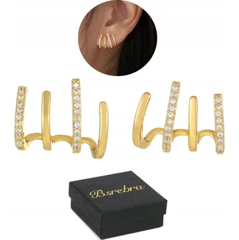 Náušnice Zlaté Stříbrné Náušnice RYZOST 925 STŘÍBRO Puzety Se Zirkony ŠROUBOVACÍ Dámské