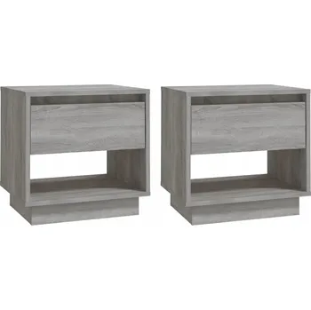 Noční stolek Noční stolky šedé dub sonoma 45 x 34 x 44 cm, 2 ks