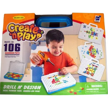 ostatní stavebnice KREATIVNÍ STAVEBNICE SADA SKLÁDAČKA ŠROUBOVÁK 106 ks