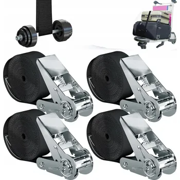 autokoberec 4 KUSY PEVNÝCH TRANSPORTNÍCH POPRUHŮ PRO UPEVNĚNÍ NÁKLADU, NÁBYTKU A TĚŽKÝCH ZAŘÍZENÍ