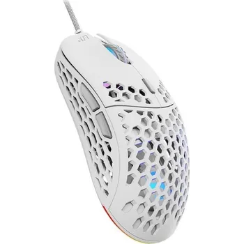 Myš SPC Gear herní myš LIX+ onyx white / drátová / optická / PMW3360/800-12000dpi / 1000Hz/6 tlačítek / 59g /RGB/ USB / bílá