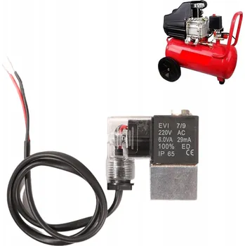Kompresor 1/8" 9 mm Elektromagnetický ventil pro bezolejový kompresor, regulátor CO2