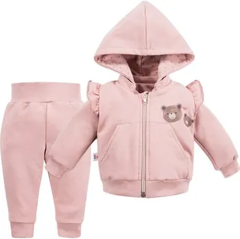 Eevi Souprava mikina + tepláčky Hearts&Bears RŮŽOVÁ - 104