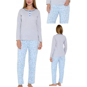 Dámské noční prádlo La Penna dámské pyžamo s elastanem šedé velikost 3XL