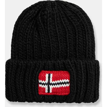 Čepice Dětská čepice s příměsí vlny Napapijri SEMIURY 6 NP0A4GMH0411 černá 99X, vel. 48