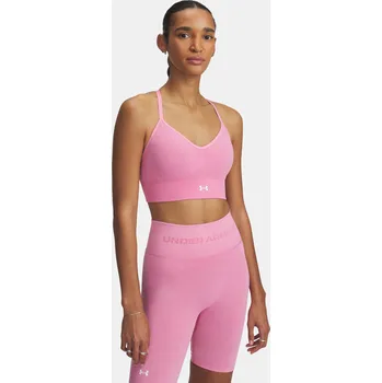 Dámské oblečení Dámská podprsenka Under Armour Vanish Seamless Washe 1388111-681 Růžová XL