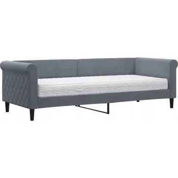 Pohovka Rozkládací pohovka 2v1 samet tmavě šedá 229x90x68 cm