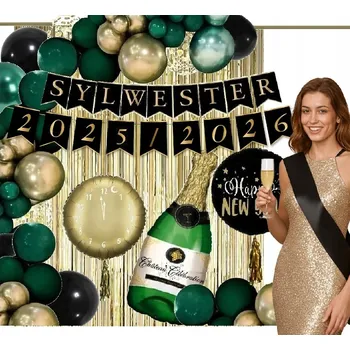 Obraz SILVESTR balónky sada dekorací na Nový Rok ZÁVĚS