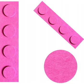 Obraz Filcové kostky na zeď panely LEGO 15x60 růžové