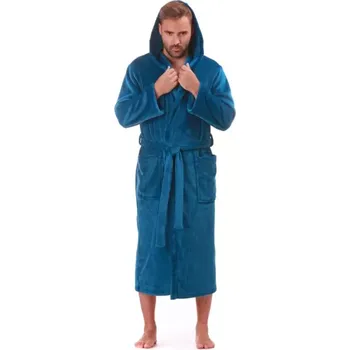 Dámské oblečení Unisex župan s kapucí SIENA 3156 - Vestis petrolejová XL