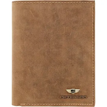Peněženka Peterson peněženka z přírodní nubukové kůže hnědá - muž