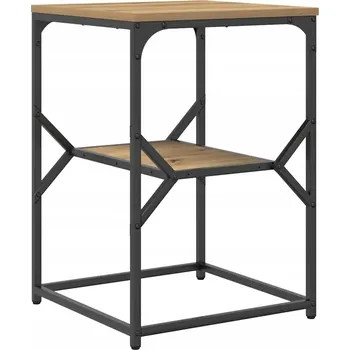 Konferenční stolek Odkládací stolek dub řemeslný 41 x 40 x 60 cm s poličkou