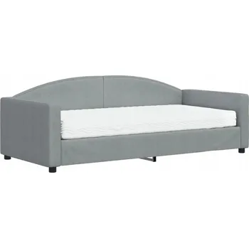 Zahradní lehátko Lehátko 2v1 s matrací, světle šedé, 213x100x75 cm