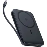 Baseus PicoGo Qi2 bezdrátová MagSafe powerbanka s integrovaným kabelem USB-C a portem USB-C - 10 000 mAh - černá