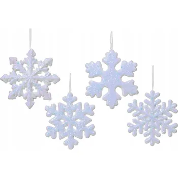 Vánoční dekorace Vánoční Baňky ve tvaru sněhová vločka 20 cm 1 ks