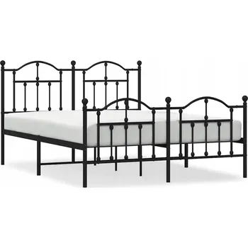 Postel Rám postele ocelový černý 196x142x97 cm