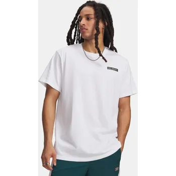 Pánské tričko Pánské tričko Under Armour UA HW ARMOUR LABEL SS 1382831-100 Bílá 3XL