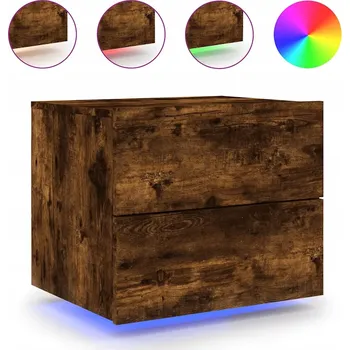Noční stolek Noční stolek LED RGB, dub, 50x39x41 cm