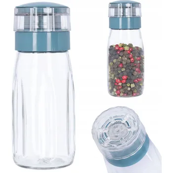 Kuchyňský mlýnek Ruční mlýnek Banti sklo 300 g, odstíny modré, průhledný