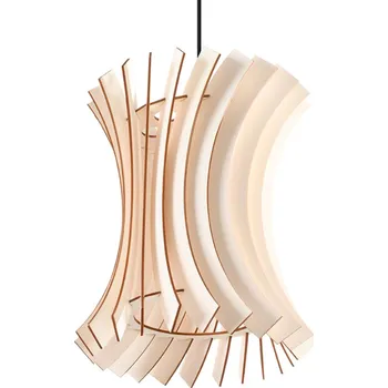 Závěsné dřevěné svítidlo Oriana přírodní nad jídelní stůl a do obývacího pokoje Sollux 30 cm