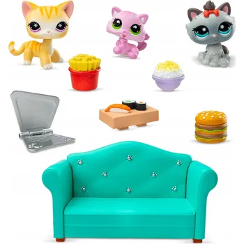 LITTLEST PET SHOP ZVÍŘÁTKA PŘÍSLUŠENSTVÍ FIGURKY KANAPE SADA PRO DĚTI