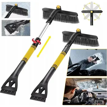 Autoškrabka ŠKRABKA S KARTÁČEM NA ODSTRAŇOVÁNÍ SNĚHU Z AUTA, ŠKRABKA NA OKNA TELESKOPICKÁ 3V1