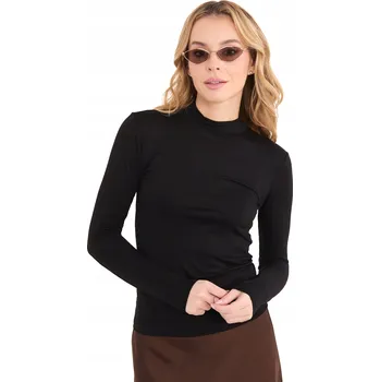 Dámské tričko Dámské přiléhavé tričko s dlouhým rukávem a polovičním rolákem