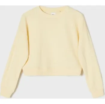 Dámská móda Sinsay - Krátká mikina crewneck - žlutá - 6244J-10X - 6244J-10X-XS