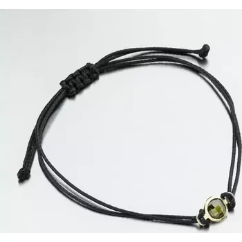 Náramek Náramek žluté zlato 585 šňůrkový s přívěskem LT14-014-ZL-ZEL délka 17 cm