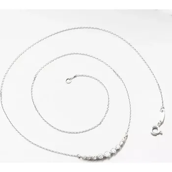 Náhrdelník Dámský náhrdelník zirkony DZF4157-B-ZIR délka 42 cm