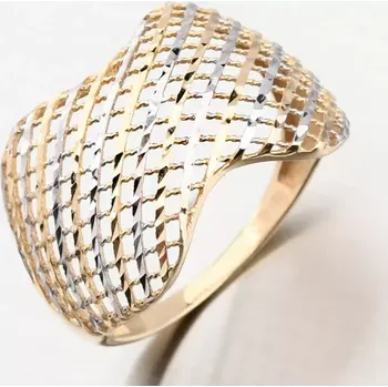 Prsten Dámský prsten zlato mix 585 11R-365 velikost 60