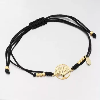 Náramek Náramek stříbro 925 provázkový strom života BST-14537-G délka 21 cm