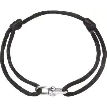 Náramek Kabbalah náramek se stříbrnou ozdobou 13094.3 black