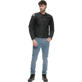 Moto oblečení DAINESE RACING 5 S/T LEATHER JACKET # BLACK/BLACK/BLACK - 58S