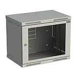 Rozvaděč nástěnný SENSA 9U 400mm, dveře sklo, RAL 7035, SENSA-9U-64-11-G