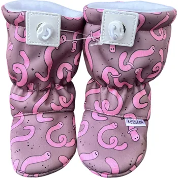 Capáčky Softshellové capáčky s microfleecem Žížalí dobrodružství - KUKUKAM 0-6 měsíců Bílá