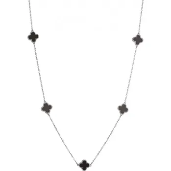 Oblečení a móda Stříbrný náhrdelník čtyřlístky pinolit 12150.3