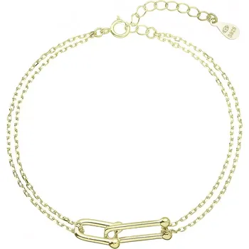 Náramek Pozlacený náramek s elegantním uzlem 63021