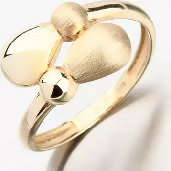 Prsten Dámský prsten žluté zlato 585 11R-358 velikost 57