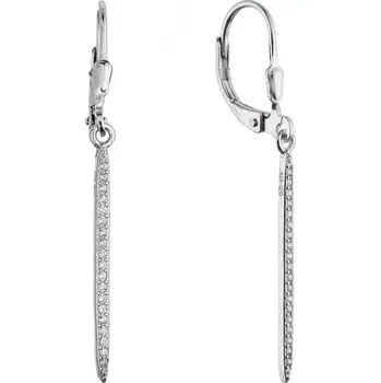 Náušnice Stříbrné náušnice visací úzké dlouhé 11699.1