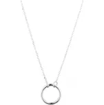 Stříbrný náhrdelník lesklý kroužek 62016