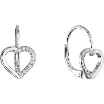 Oblečení a móda Stříbrné náušnice srdce 11716.1