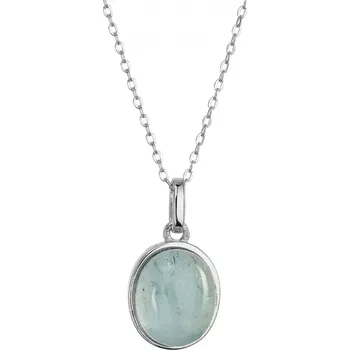 Náhrdelník Stříbrný náhrdelník s akvamarínem 12160.3